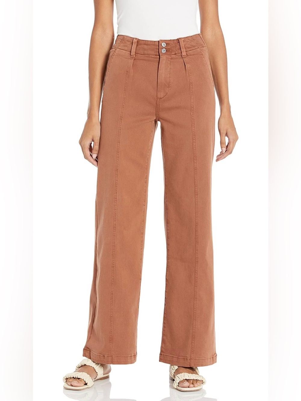 PAIGE Wide Leg High-Rise Trousers